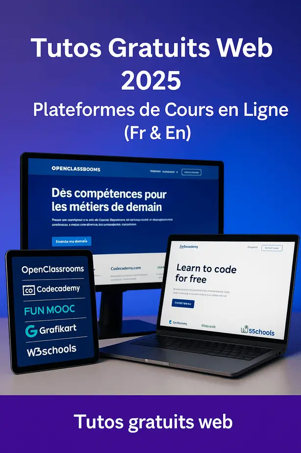 Plateformes de tutos et cours gratuits pour apprendre le web en 2025