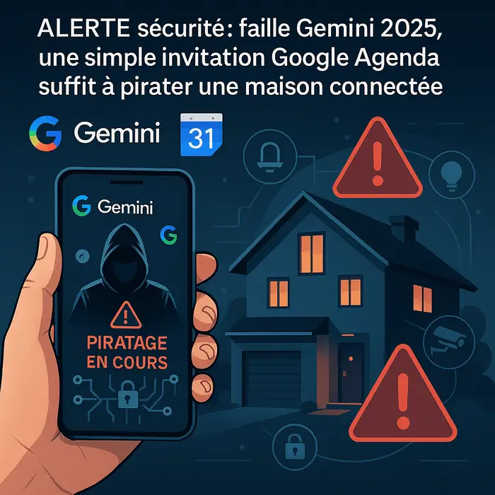 Faille Gemini Google Agenda 2025 piratage maison connectée