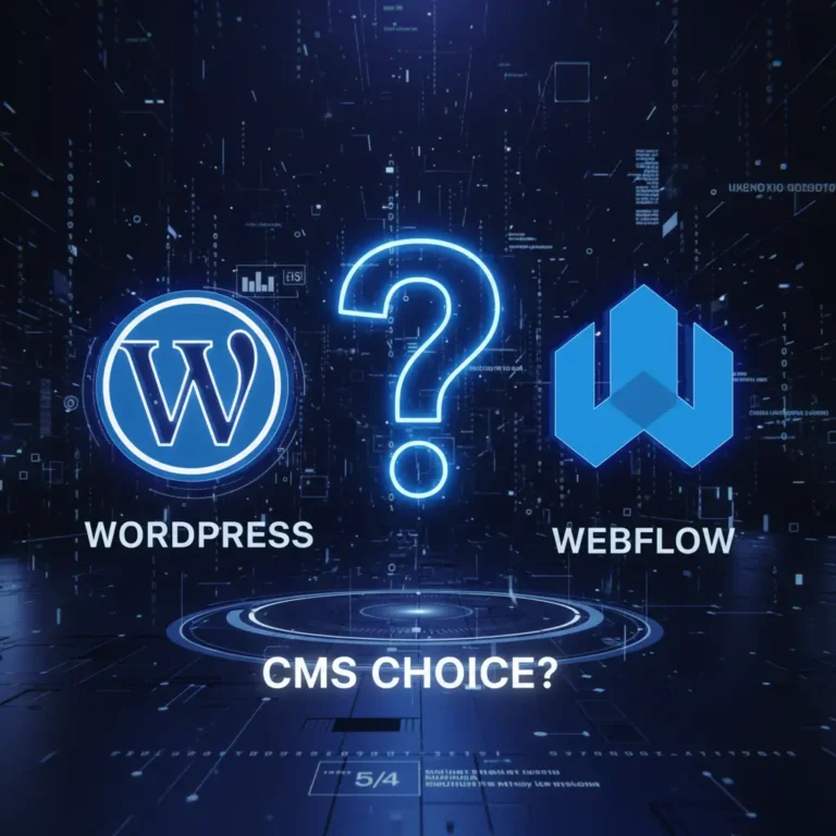 le choix du CMS WordPress vs Webflow