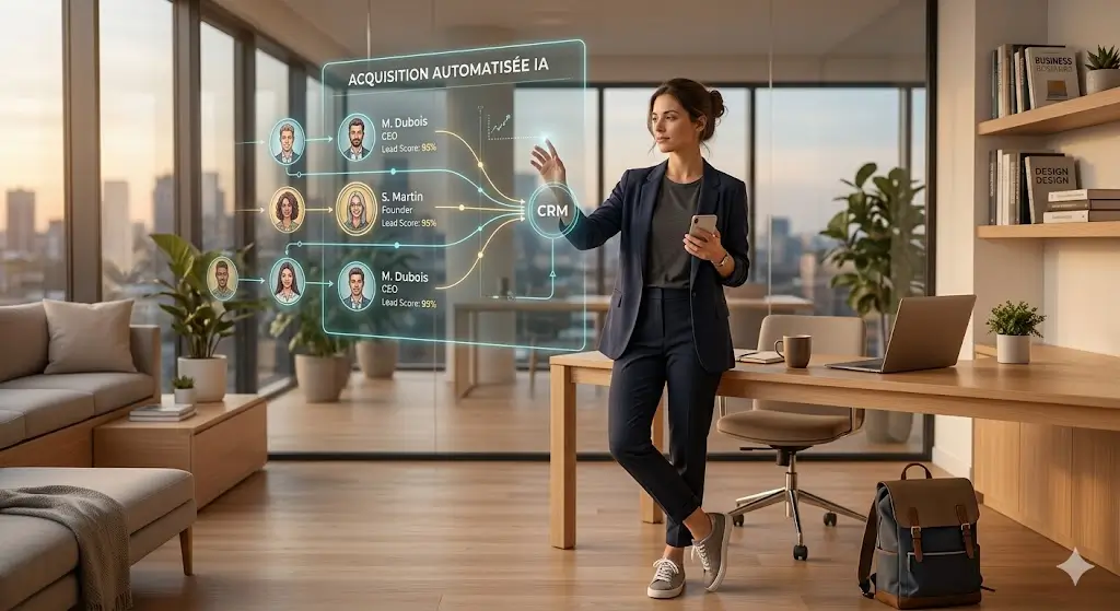 comment trouver des clients en ligne grâce à un système d'acquisition automatisé par l'IA