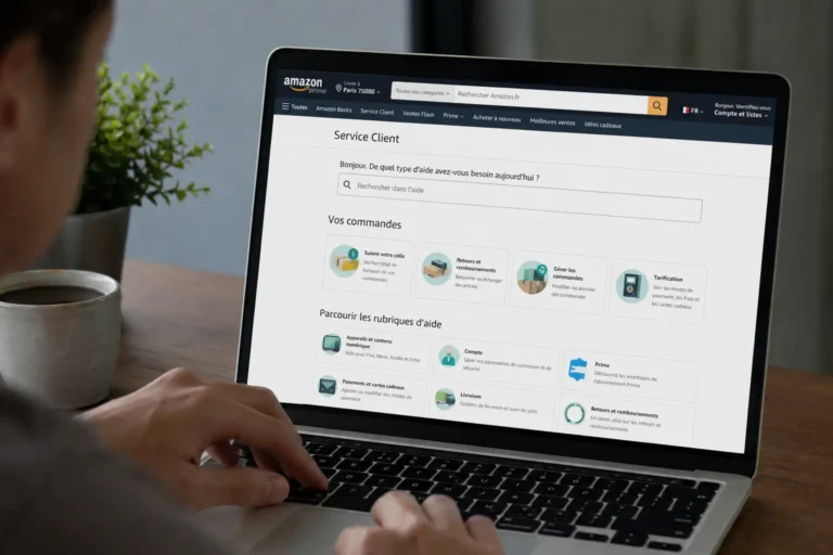 Contacter Amazon en 2026 avec service client, chat, rappel téléphonique et assistance en ligne