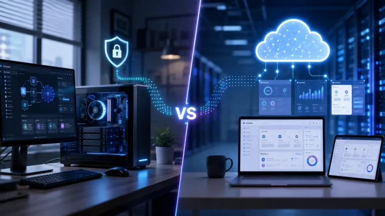 IA Open Weight comparée à un modèle IA fermé entre serveur local et cloud