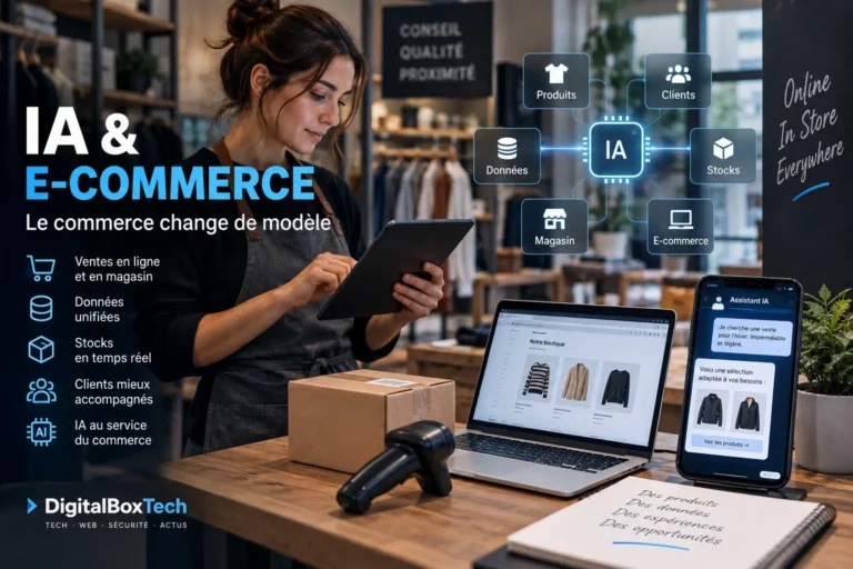 IA et e-commerce avec commerce unifié, gestion des stocks et expérience omnicanale en 2026