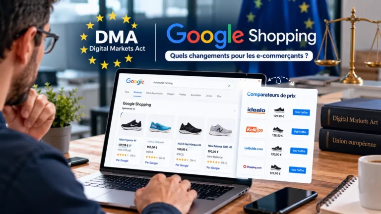 DMA et Google Shopping : illustration des enjeux de concurrence et de visibilité des produits pour les e-commerçants en 2026.